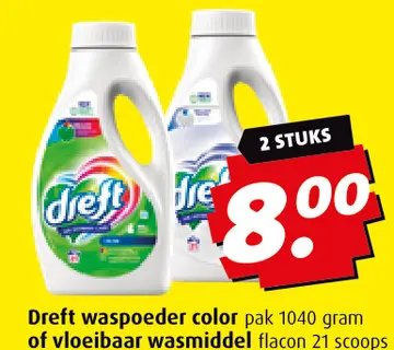 Aanbieding: Waspoeder color of vloeibaar wasmiddel