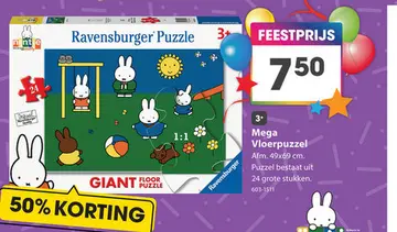 Aanbieding: Vloerpuzzel Mega Nijntje 24 Stuks