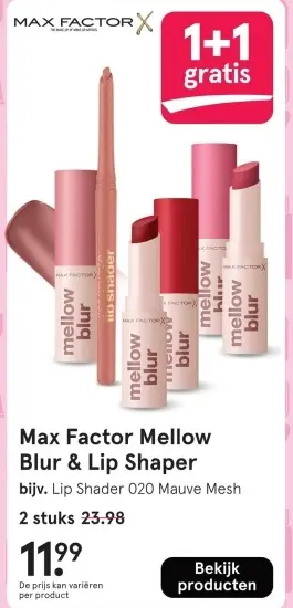 Aanbieding: Max Factor Mellow Blur & Lip Shaper