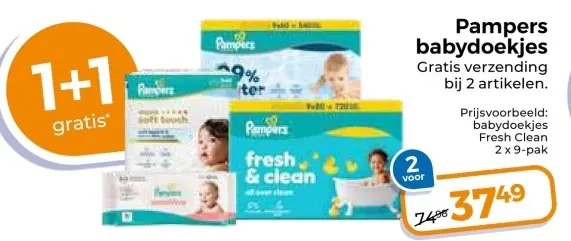 Aanbieding: Pampersbabydoekjes