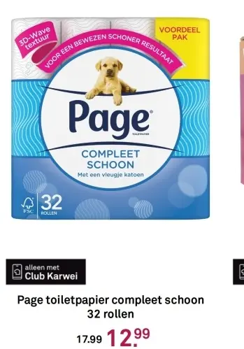Aanbieding: toiletpapier compleet schoon