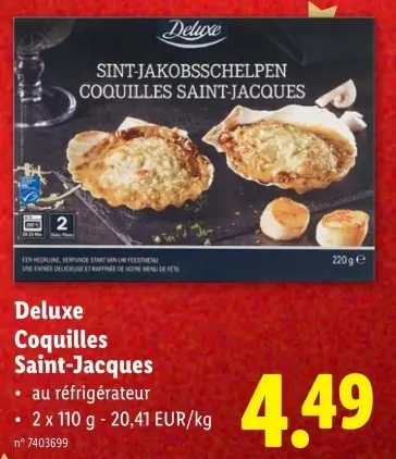 Offre: Deluxe Coquilles Saint-Jacques