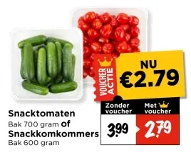 Aanbieding: Snacktomaten of Snackkomkommers