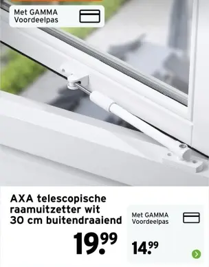 Aanbieding: telescopische raamuitzetter wit