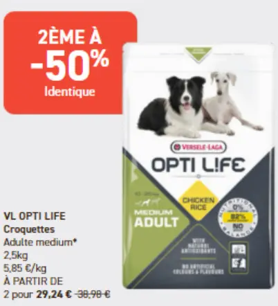 Offre: VL OPTI LIFE Croquettes Adulte medium