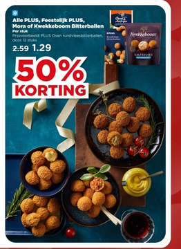 Aanbieding: PLUS Oven rundvleesbitterballen