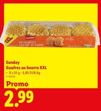 Offre: Gaufres au beurre XXL