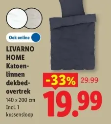 Aanbieding: Katoen-linnen dekbedovertrek