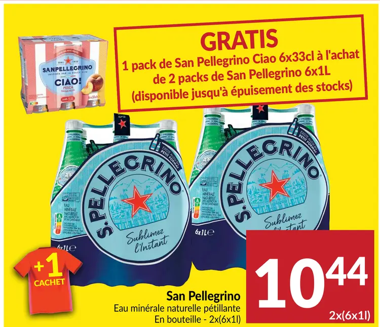 Offre: San Pellegrino Eau minérale naturelle pétillante