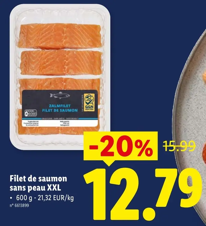 Offre: Filet de saumon sans peau XXL