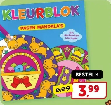 Aanbieding: Kleurblok pasen mandala's