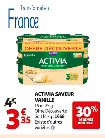 Aanbieding: Activia saveur vanille