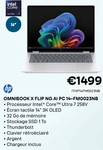 Offre: Omnibook x flip ng ai pc 14-fm0023nb