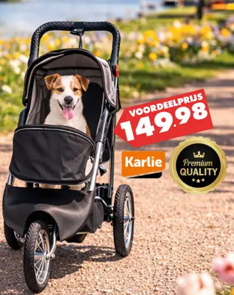 Aanbieding: Karlie Sport hondenbuggy zwart grijs
