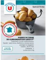 Offre: Pomme de terre de consommation lavee U*