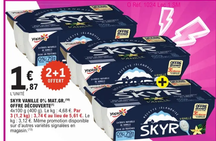 Promotie: Skyr vanille 0% mat.gr.