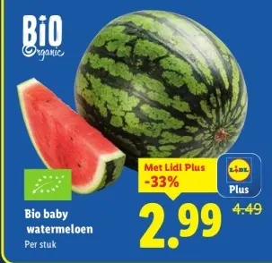 Aanbieding: Bio baby watermeloen