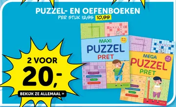 Aanbieding: Puzzel- en oefenboeken