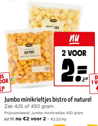 Promotie: Jumbo minikrieltjes bistro of naturel