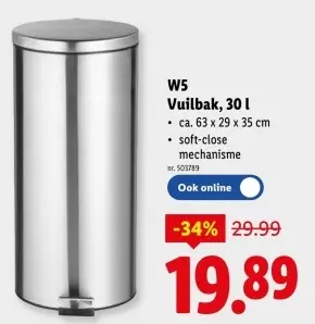 Promotie: Vuilbak 30 L