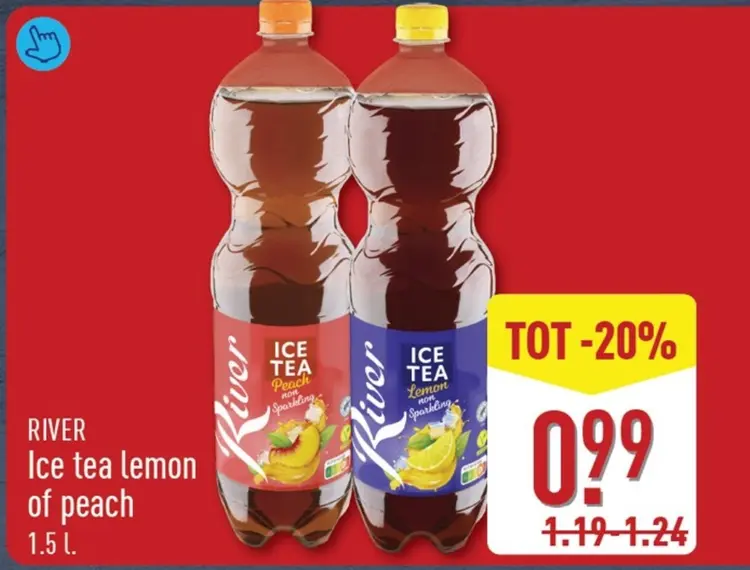 Aanbieding: Ice tea lemon of peach