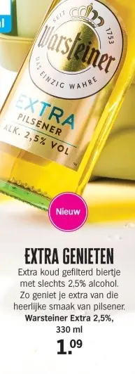 Aanbieding: Warsteiner Extra 2,5%