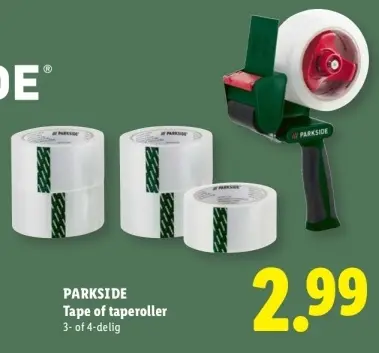 Aanbieding: Tape of taperoller