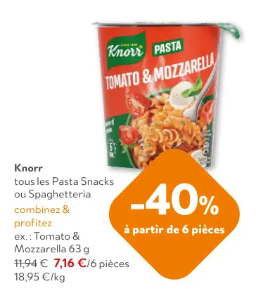 Offre: Pasta Tomato & Mozzarella