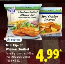 Aanbieding: Mini kip- of Wienerschnitzel