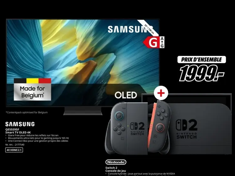 Offre: Samsung Smart TV OLED 4K + Nintendo Switch 2