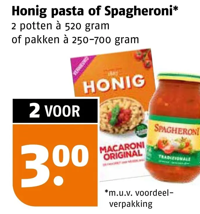 Aanbieding: Pasta of Spagheroni
