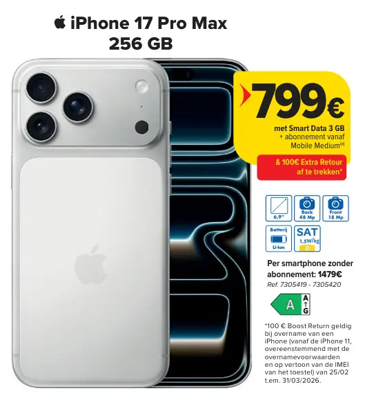 Promotie: iPhone 17 Pro Max