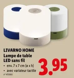 Offre: Lampe de table LED sans fil