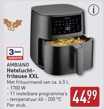 Aanbieding: Heteluchtfriteuse XXL