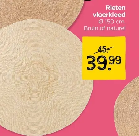 Aanbieding: Rieten vloerkleed
