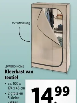 Aanbieding: Kleerkast van textiel