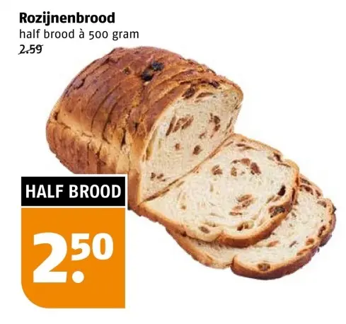Aanbieding: Rozijnenbrood