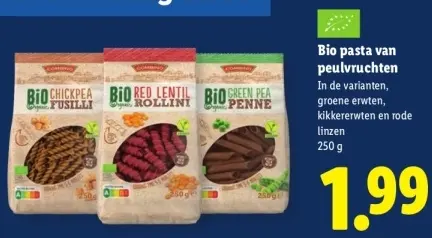 Aanbieding: Bio pasta van peulvruchten