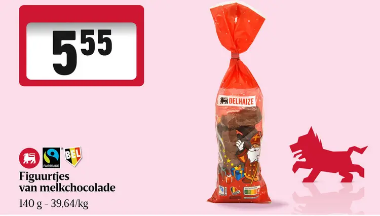 Aanbieding: Figuurtjes van melkchocolade