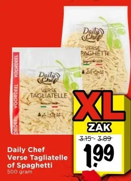 Aanbieding: Verse Tagliatelle of Spaghetti