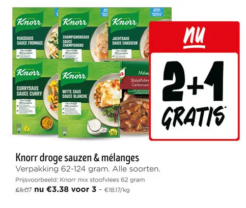 Promotie: Droge sauzen & mélanges