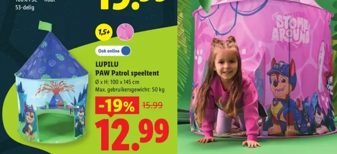 Aanbieding: PAW Patrol speeltent