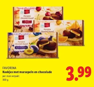 Aanbieding: Koekjes met marsepein en chocolade