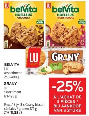 Offre: Biscuits Belvita ou Grany