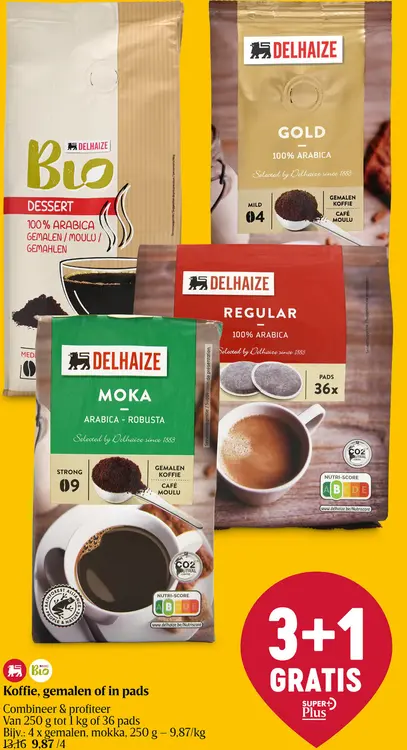 Aanbieding: Koffie, gemalen of in pads