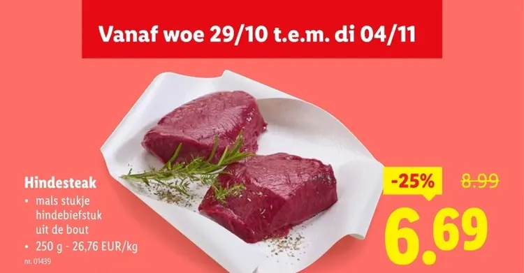 Aanbieding: Hindesteak