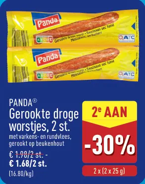 Promotie: Gerookte droge worstjes