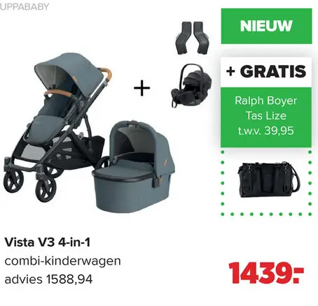 Aanbieding: Vista V3 4-in-1 combi-kinderwagen