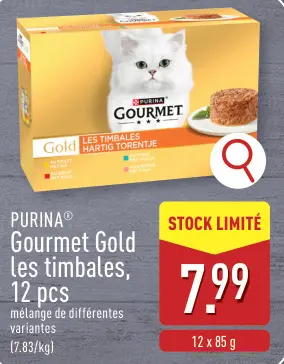 Offre: Purina Gourmet Gold les timbales
