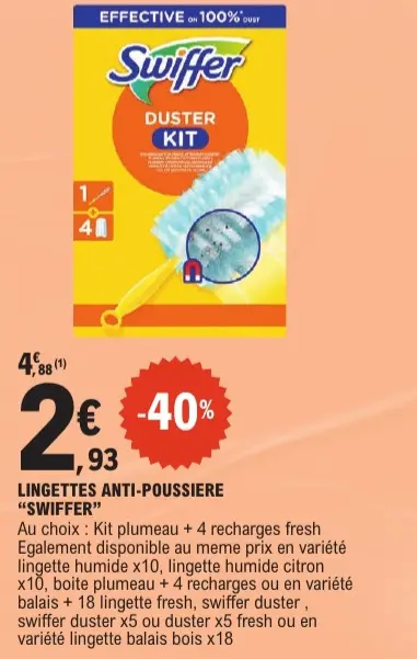 Offre: Lingettes anti-poussiere